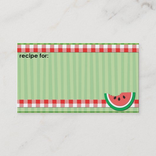 スイカのピクニックレシピ名刺 名刺 (正面)