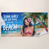 スイカのピンクのソベット | 熱帯の夏 ビーチタオル (正面)