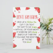 スイカのピンクの緑は赤ちゃんシャワーのゲームを言わない 便箋 (スタンド正面)