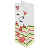 スイカのピースストライプシントサンキュー ワインギフトバッグ (裏面アングル)