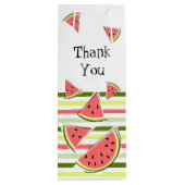 スイカのピースストライプシントサンキュー ワインギフトバッグ (裏面)
