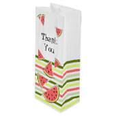 スイカのピースストライプシントサンキュー ワインギフトバッグ (正面アングル)
