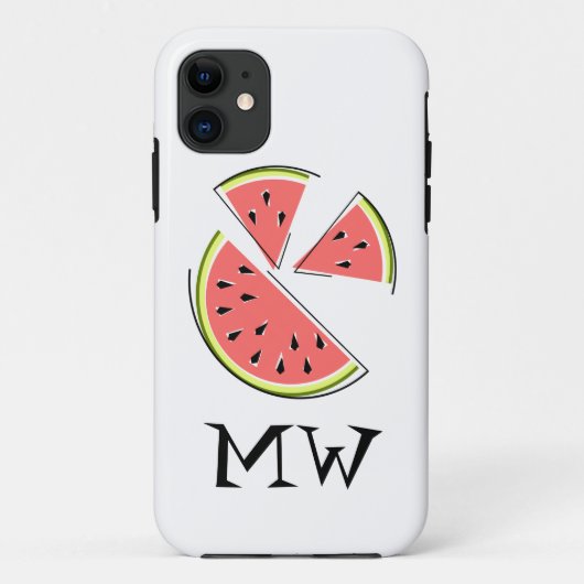 スイカのピース'モノグラム' iPhoneケース Case-Mate iPhoneケース (裏面)