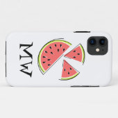 スイカのピース'モノグラム' iPhoneケース Case-Mate iPhoneケース (裏面(横))