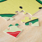 スイカのピース：夏の黄色のパターン ジグソーパズル (側面)