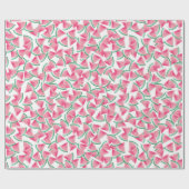 スイカのフルーツの夏の誕生日 ラッピングペーパー (フラット)