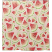 スイカのフルーツスライス模様 シャワーカーテン (正面)