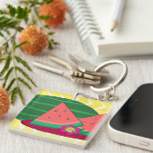 スイカのプレート キーホルダー (正面右)