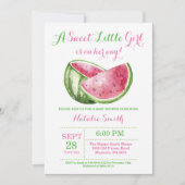 スイカのベビーシャワーの招待状 招待状 (正面)