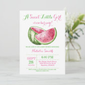 スイカのベビーシャワーの招待状 招待状 (スタンド正面)