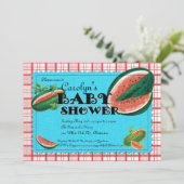 スイカのベビーシャワーの招待状 招待状 (スタンド正面)