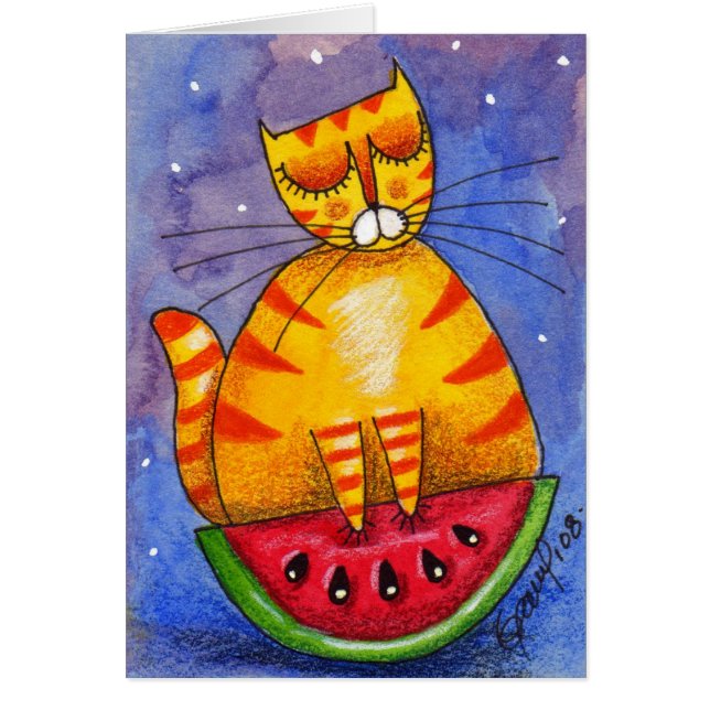 スイカのボート-カード (正面)