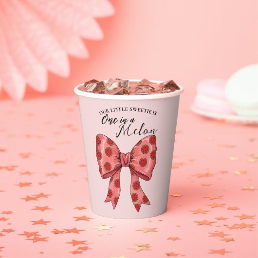 スイカのリボン夏 紙コップ (インサイチュ)