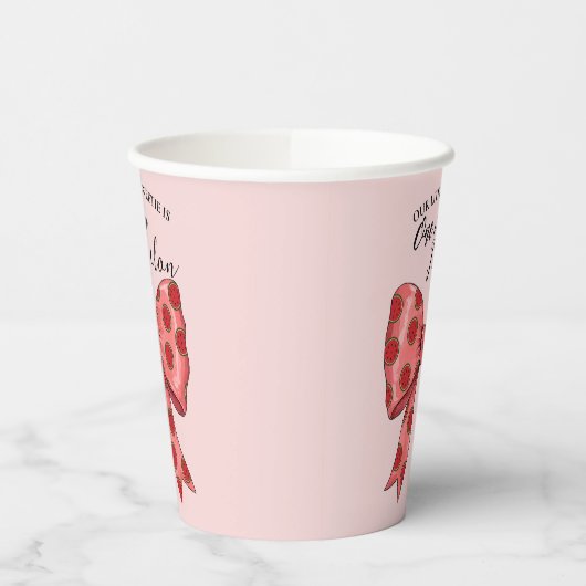 スイカのリボン夏 紙コップ (左)