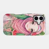 スイカの乙女 – かわいいアニメiPhone 15ケース iPhone 16ケース (裏面横)