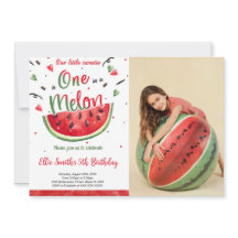 スイカの写真招待状