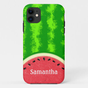 スイカの切れの夏のフルーツのパーソナライズなかわいい iPhone 11 ケース