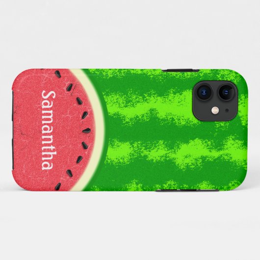 スイカの切れの夏のフルーツのパーソナライズなかわいい Case-Mate iPhoneケース (裏面(横))