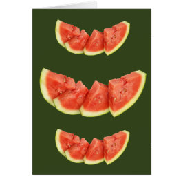 スイカの切れは三角形を円形にしました