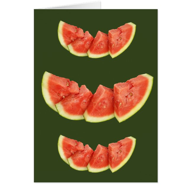 スイカの切れは三角形を円形にしました (正面)