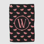 スイカの切絵柄カスタムゴルフタオル ゴルフタオル (正面)