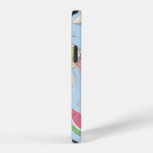 スイカの可愛い夏のイラストパターン、 iPhoneケース (右側面)