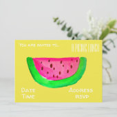 スイカの夏のピクニック昼食のパーティー 招待状 (スタンド正面)