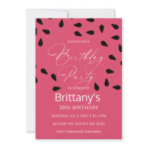 スイカの夏の誕生日パーティー招待状