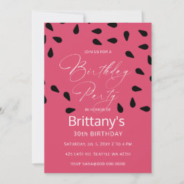 スイカの夏の誕生日パーティー 招待状