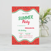 スイカの夏の誕生日パーティー 招待状 (スタンド正面)