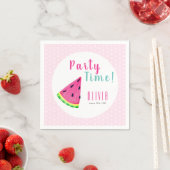 スイカの女の子の誕生日 スタンダードカクテルナプキン (インサイチュ)