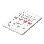 スイカの子供たちに感謝のメモ帳 ノートパッド (回転)