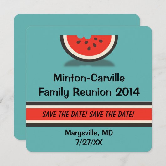 スイカの家族会の保存日付 セーブザデート (正面/裏面)