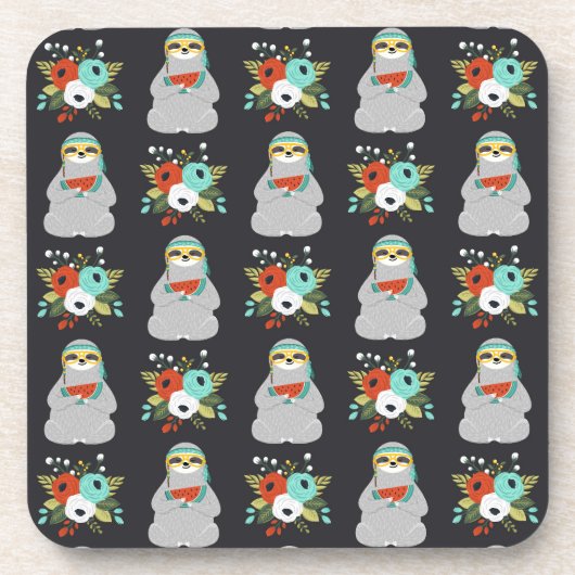 スイカの怠惰パターン コースター (正面)