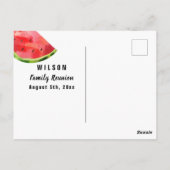 スイカの懇親会BBQパーティー日付を保存 ポストカード (裏面)