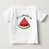 スイカの日だ ベビーTシャツ (裏面)
