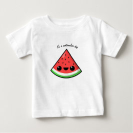 スイカの日のキッズトップ ベビーTシャツ