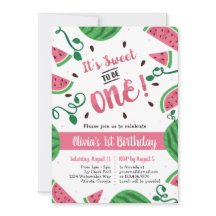 スイカの最初の誕生日パーティーへの招待