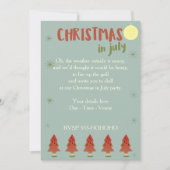 スイカの木のクリスマス7月のパーティー招待状 招待状 (正面)