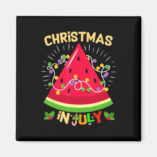 スイカの木 楽しいクリスマス・イン・ジュライ ビーチ 夏 マグネット (正面)