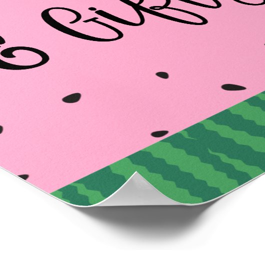 スイカの本とギフトのサイン ポスター (角)