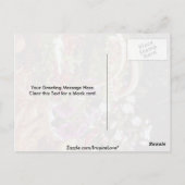 スイカの果実の切り身を花で切る ポストカード (裏面)