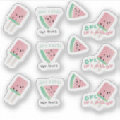 スイカの果実はスイカの中でひとつポップミックス シール (正面)