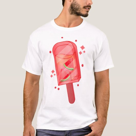スイカの棒アイス Tシャツ (正面)