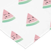スイカの水彩スライスの繰り返しパターン ロングテーブルランナー (コーナー)