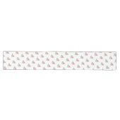 スイカの水彩スライスの繰り返しパターン ロングテーブルランナー (横)