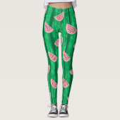 スイカの水彩パターン レギンス (正面)