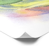 スイカの水彩画ポスター ポスター (角)