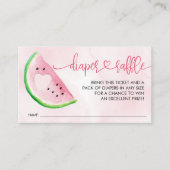 スイカの水彩 赤ちゃんのシャワー エンクロージャーカード (正面)