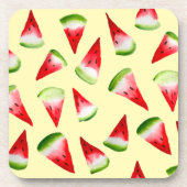 スイカの水色かわいいフルーツ コースター (正面)